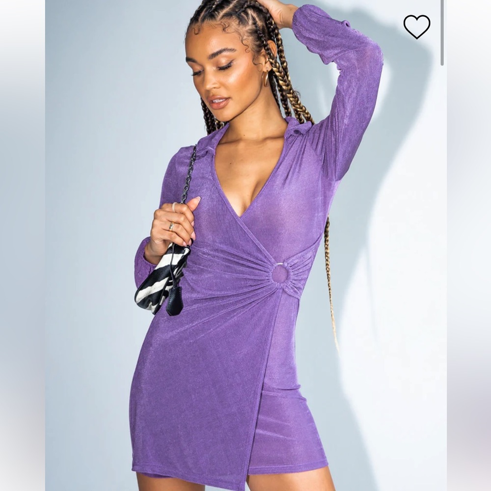 Purple princess Polly 70s dress